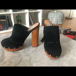 Steve Madden- Helgga Black Suede NEW with box